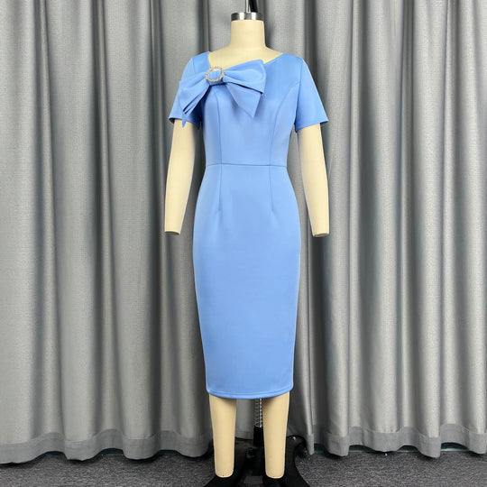Damen Etuikleid mit eleganter Schleife EB