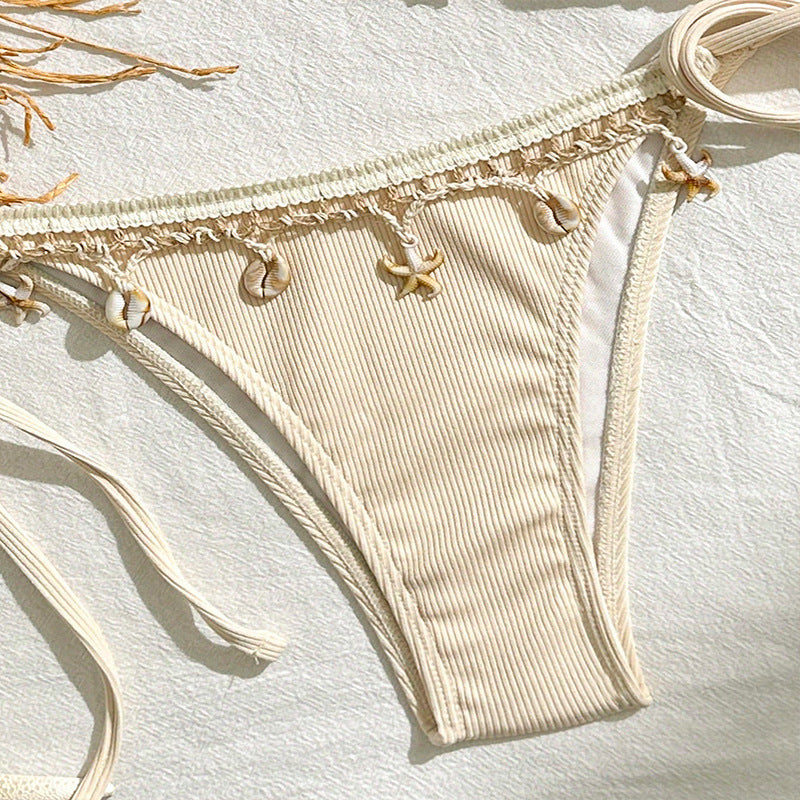 Damen Triangel-Bikini mit verspielten Details EB