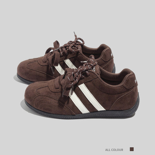 Damen Sportliche Sneaker mit rutschfester Gummisohle und weichem Wildleder-Obermaterial EB