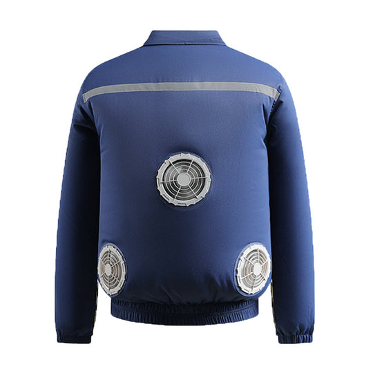 Herren nan belüftete Arbeitsjacke mit integrierten Lüftern, USB-Stromanschluss und reflektierenden Einsätzen EB