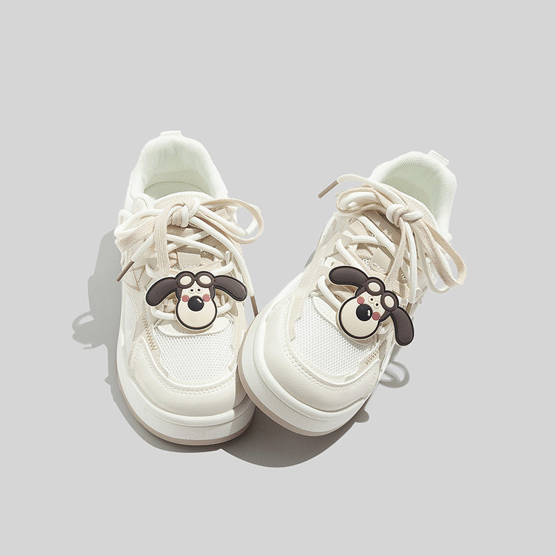 Damen Sneakers mit verspieltem Tiermotiv und innovativer Schnürung EB