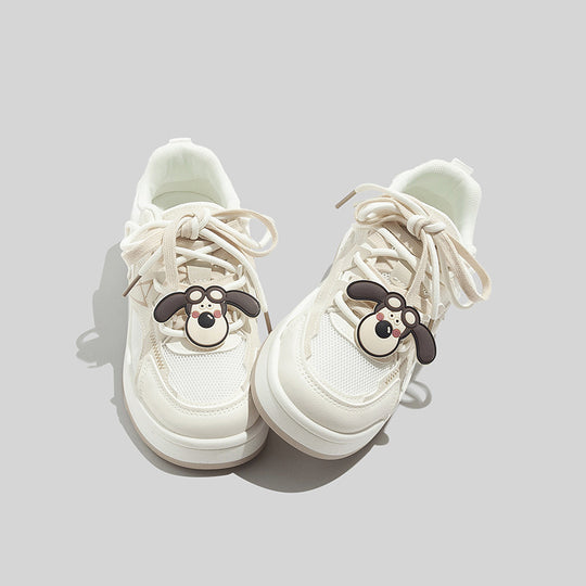 Damen Sneakers mit verspieltem Tiermotiv und innovativer Schnürung EB
