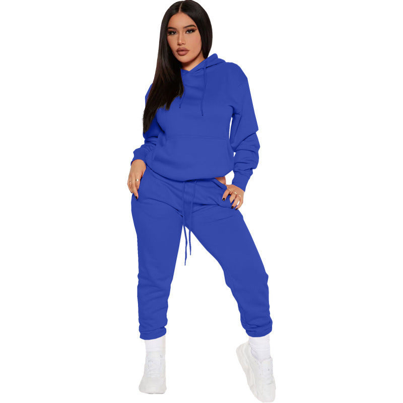 Damen nan zweiteiliges Lounge-Set mit Kapuzenpullover und High-Waist Jogginghose aus weichem French Terry EB