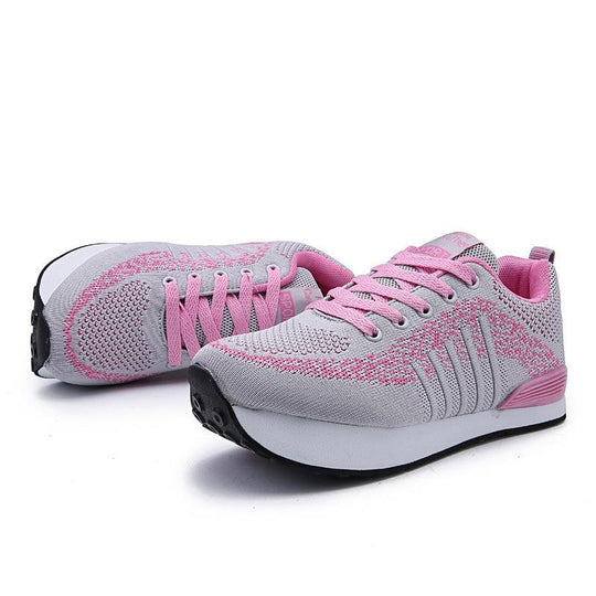 Damen Sportliche Leichtgewicht Sneaker mit atmungsaktiver Mesh-Oberfläche und dämpfendem Fußbett EB