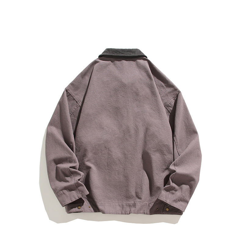 Herren robuste Freizeitjacke mit hohem Kragen und praktischen Taschen EB
