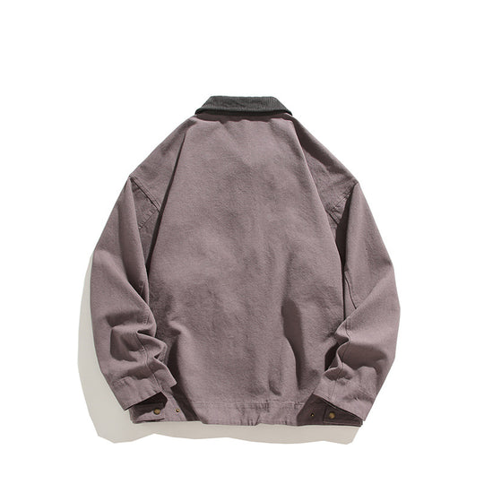 Herren robuste Freizeitjacke mit hohem Kragen und praktischen Taschen EB