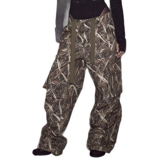 Damen Utility-Hosen im Camouflagedesign mit verstellbarem Bund und praktischen Seitentaschen EB