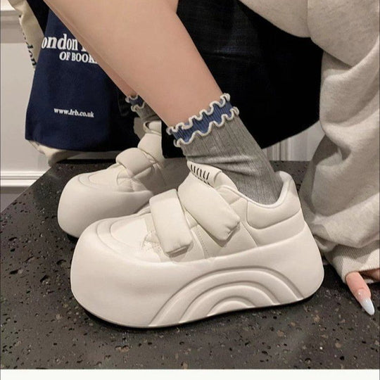 Damen Modische Chunky Sneakers mit verstellbarem Klettverschluss und ergonomischer Sohle EB