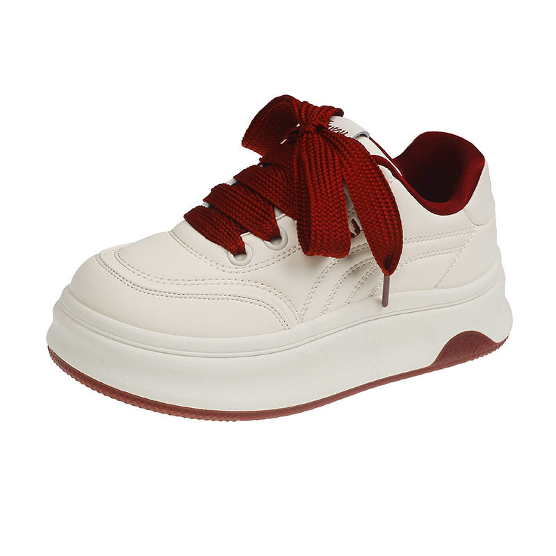 Damen Sneakers mit dicker, bequemer Sohle und stilvollen Schnürdetails EB