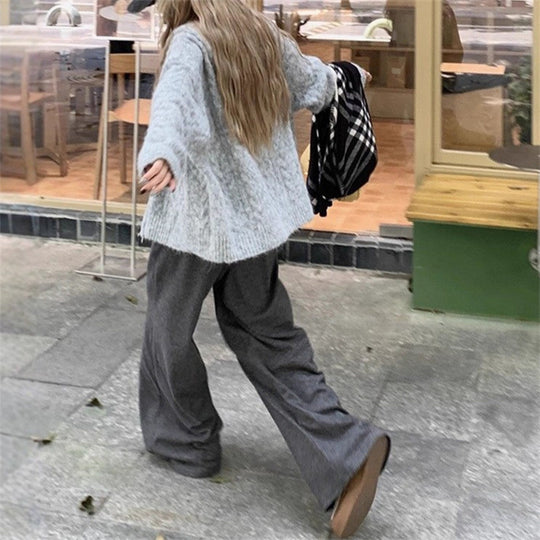 Damen kuscheliger Cardigan mit weit geschnittenen Ärmeln und feiner Struktur EB