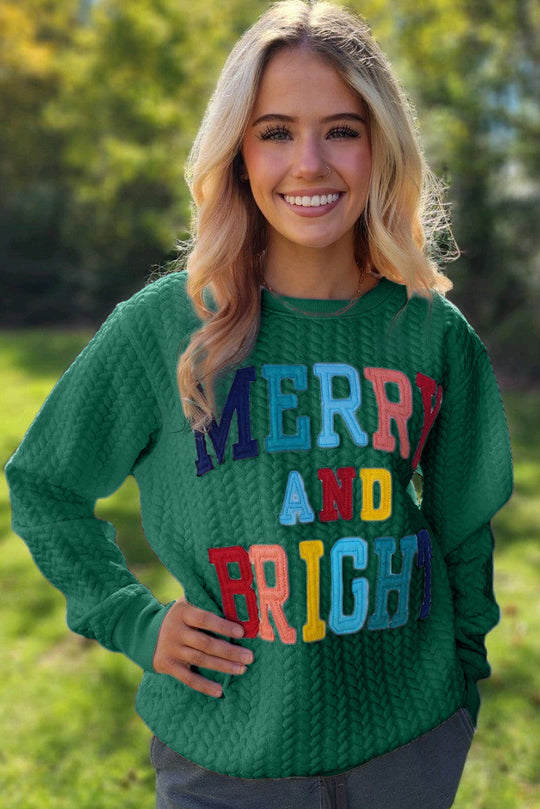 Damen Gemütlicher Sweatshirt mit fröhlicher Schriftzuggestaltung EB