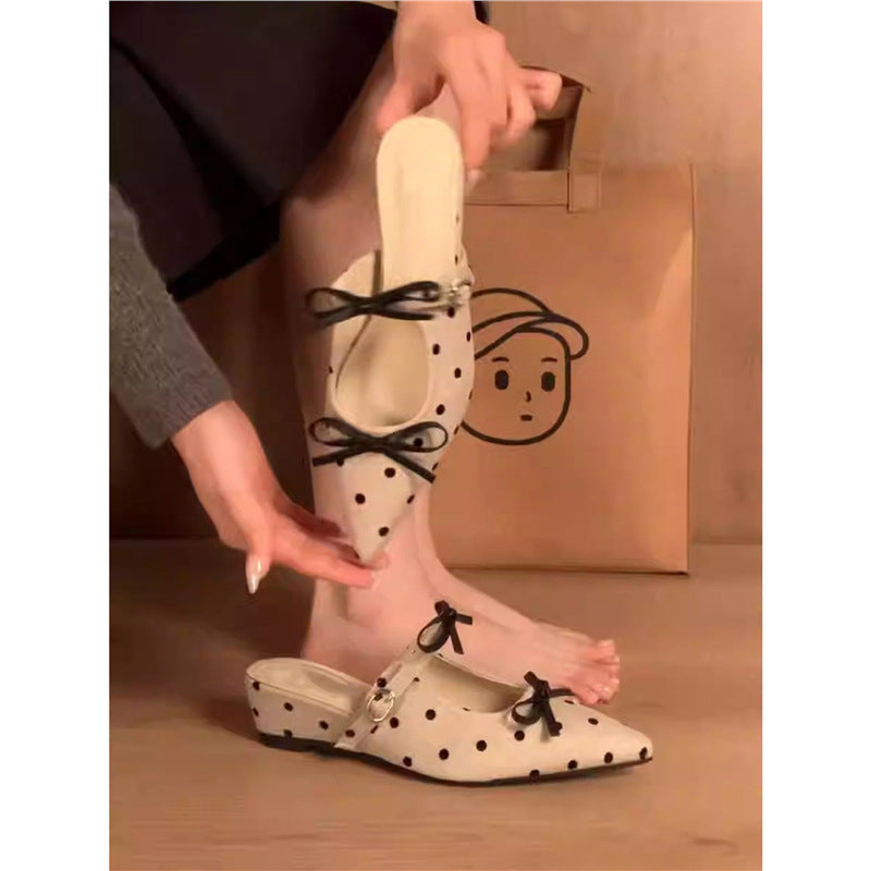 Damen Slingback-Ballerinas mit Punkte-Design EB