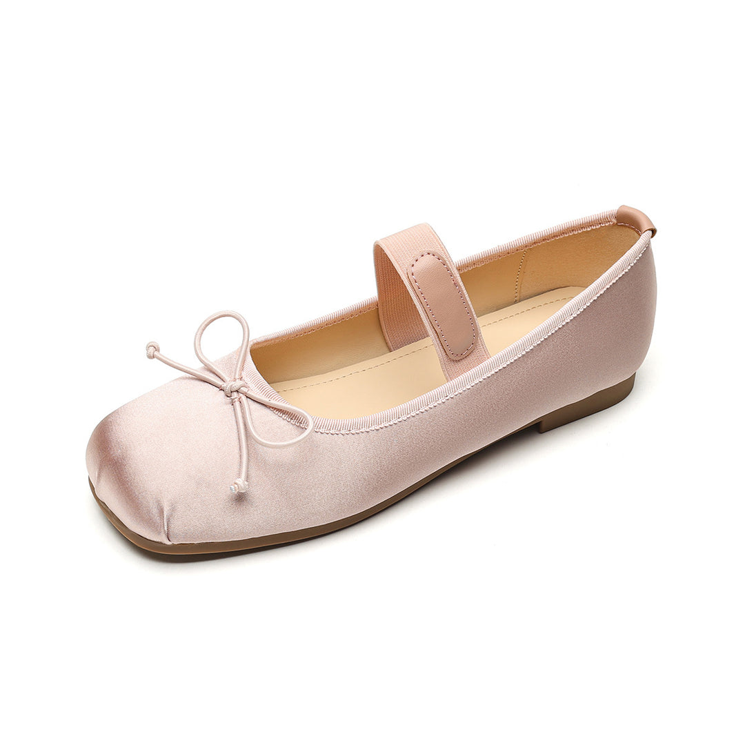 Damen Ballerinas mit verstellbarem Riemen und elegantem Schleifendesign EB