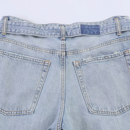 Damen weite Jeans im modernen Schnitt mit hohen Seitenöffnungen EB