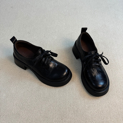 Damen Elegante Schnürschuhe mit robustem Blockabsatz und flexibler Sohle EB