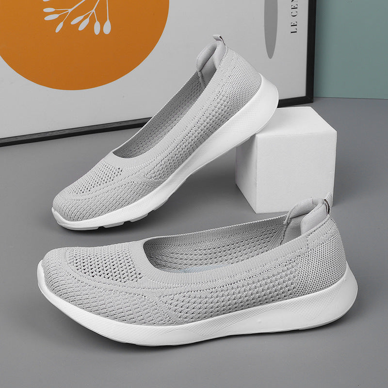 Damen Komfortable Slip-On Schuhe mit atmungsaktivem Obermaterial EB