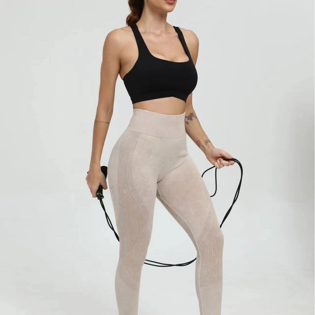 Damen Hochwertige Sportleggings mit hohem Bund EB