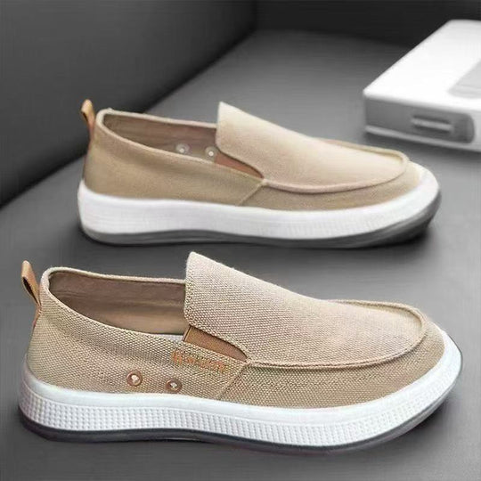 Damen Bequeme Slip-On Sneakers mit atmungsaktiver Oberflächenstruktur EB