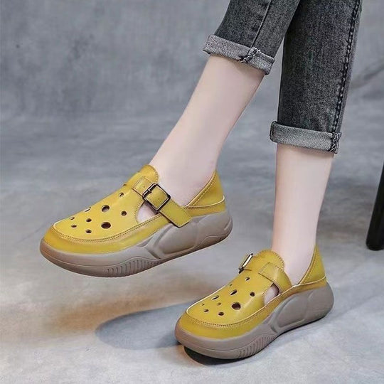 Damen modische Clogs mit praktischer Schnalle EB