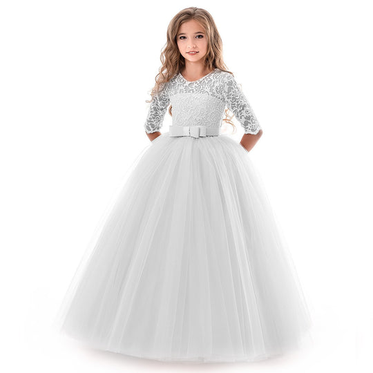 Damen Prinzessinnenkleid mit Spitzenoberteil und Tüllrock EB