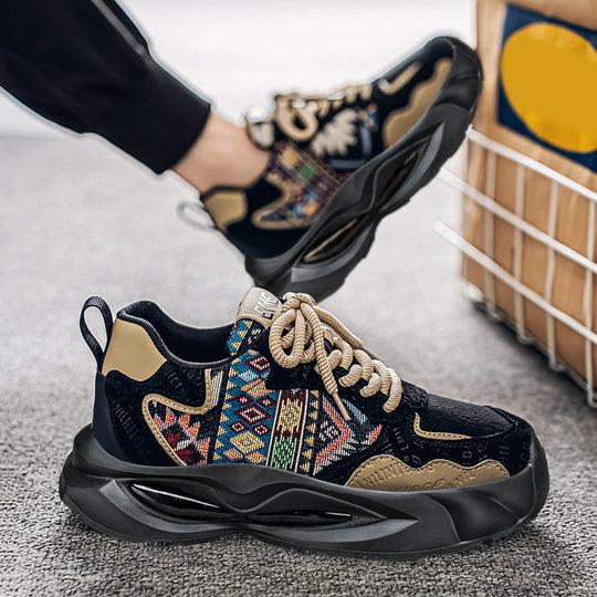 Damen Sportliche Sneakers mit Ethno-Muster EB