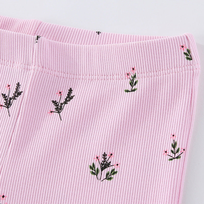 Mädchen Schlagleggings mit floralem Muster EB