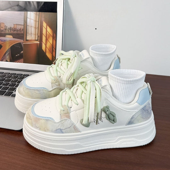 Damen Sportliche Sneakers mit verspielten Tierapplikationen und komfortabler Dämpfung EB