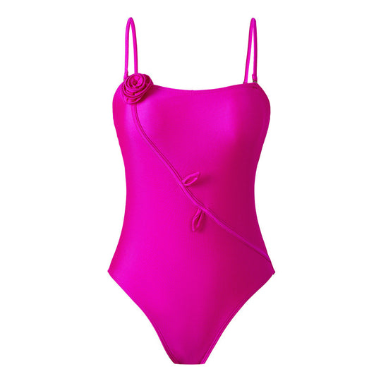 Damen Einteiler Badeanzug mit floralem Design und passendem Strandüberwurf EB