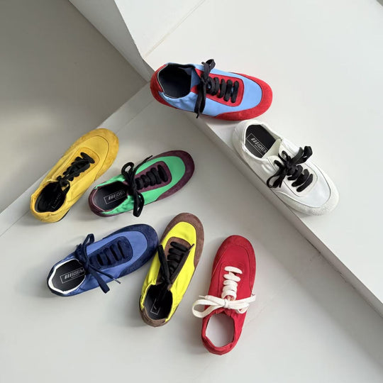 Damen Modische Sneakers im dynamischen Farbdesign mit atmungsaktiven Materialien EB