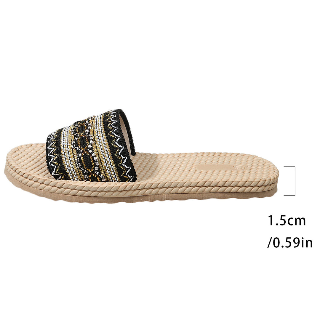 Damen Riemensandalen mit eleganter Blütenapplikation und rutschfester Sohle EB