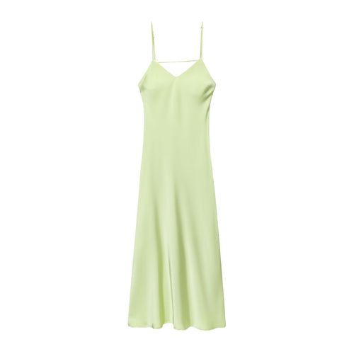 Damen Sommerliches Spaghettiträgerkleid mit schmeichelndem Schnitt und fließendem Stoff EB