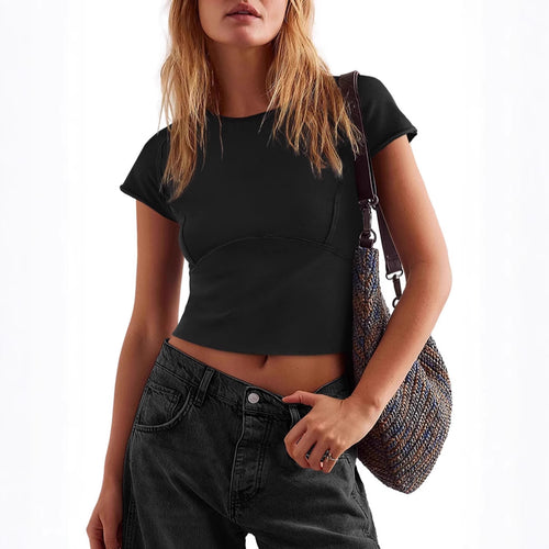 Damen Crop-Top mit figurbetonendem Schnitt und sportlichem Design EB