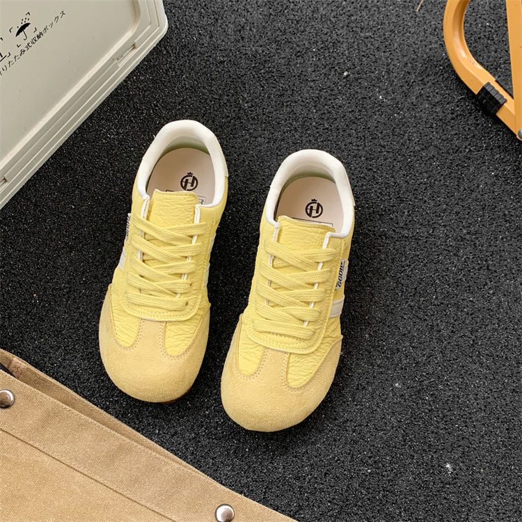 Damen Sportliche Sneaker aus hochwertigem Wildleder mit stabiler Sohle EB