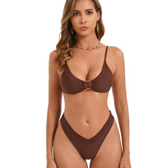 Damen Triangel-Bikini mit elegantem Ring-Detail EB