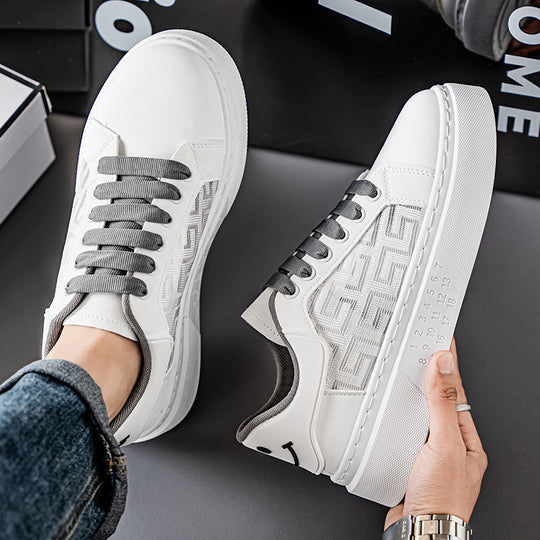 Damen modische Platform Sneakers mit atmungsaktiver Oberflächenstruktur und bequemem Fußbett EB
