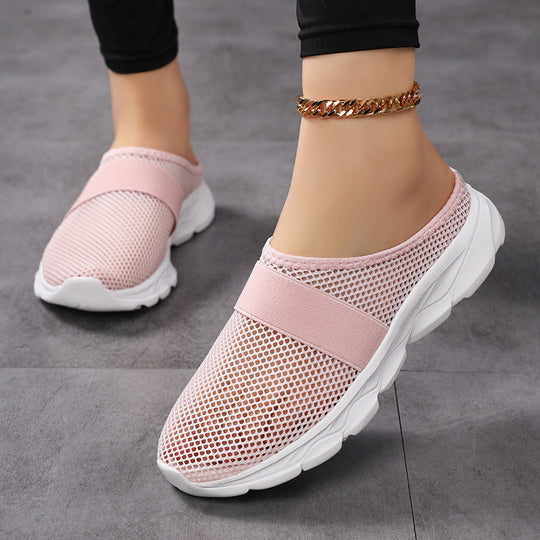 Damen Atmungsaktive Slip-On Sneakers mit flexiblem Mesh-Obermaterial EB