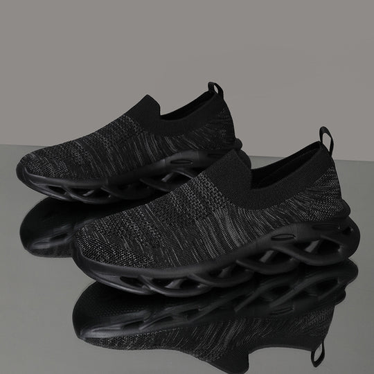 Damen Elastische Slip-On Sneakers mit rutschfester Sohle und atmungsaktiver Obermaterialstruktur EB