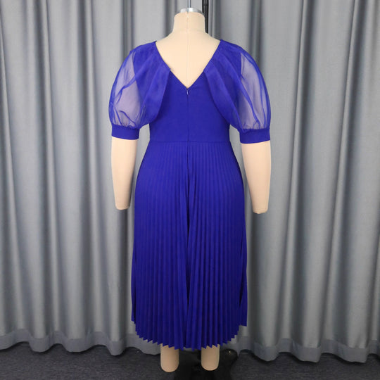 Damen Luftiges Midikleid mit raffinierten Chiffonärmeln EB