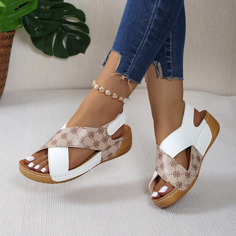 Damen Komfortable Sandalen mit atmungsaktiven Einsätzen und ergonomischem Fußbett EB