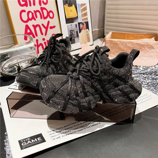 Damen modische Sneakers mit innovativem Textil-Design EB