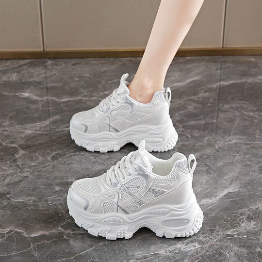 Damen Sportliche Chunky Sneakers mit atmungsaktiver Mesh-Oberfläche und robustem Design EB
