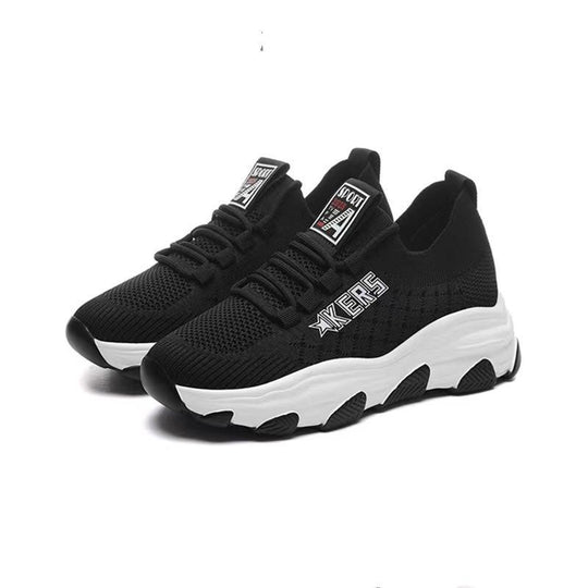 Damen Sportliche Sneakers mit flexibler Laufsohle und atmungsaktivem Obermaterial EB