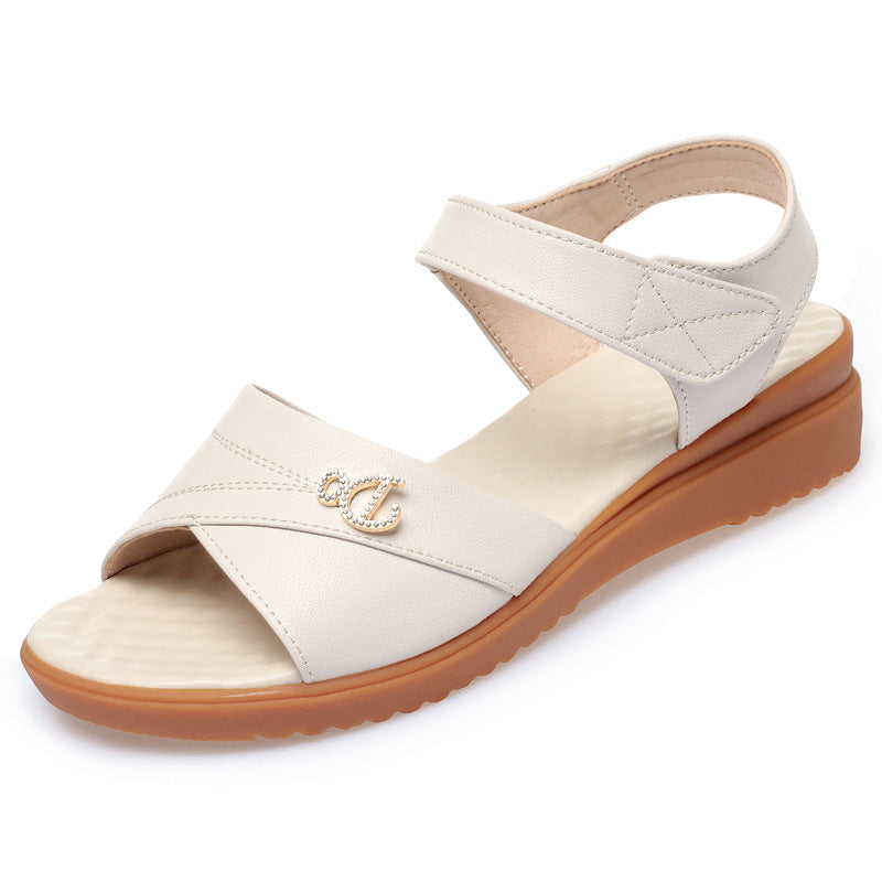 Damen Bequeme Sandalen mit elegantem Riemendesign und rutschfester Sohle EB