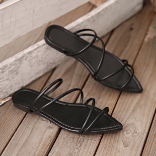 Damen elegante Riemchen-Sandalen mit funkelndem Akzent EB