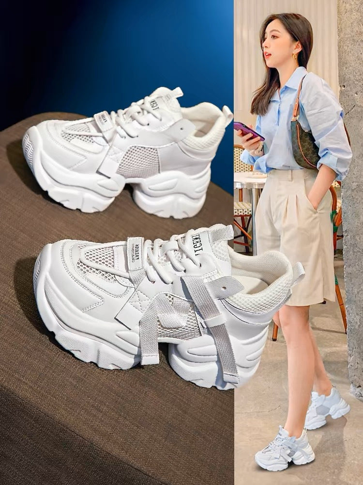Damen Chunky Sneakers mit futuristischer Silhouette und atmungsaktivem Obermaterial EB
