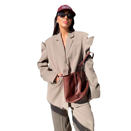 Damen Oversized Blazer mit strukturierten Ärmelpartien EB