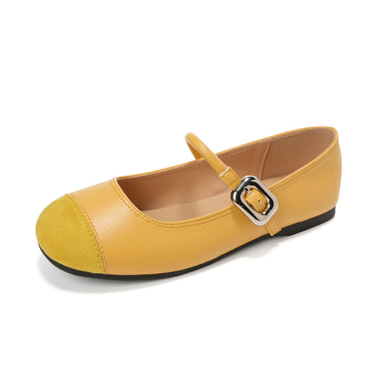 Damen Ballerinas mit dekorativem Riemchen und hochwertiger Metallakzent EB