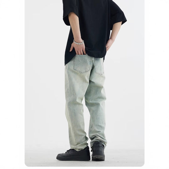 Herren lockere Denim-Jeans mit niedriger Bundhöhe EB