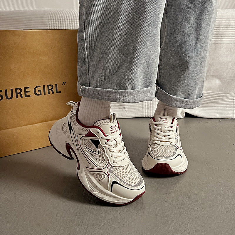 Damen Sportliche Sneakers mit stoßdämpfendem Obermaterial und atmungsaktiver Mesh-Oberfläche EB