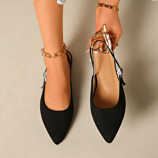 Damen Elegante Slingback-Pumps mit modischem Ketten-Detail EB